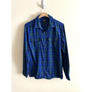 Men's Hurley Dri-Fit Classic Fit Syd Woven Button-Up Long Sleeve Shirt L Flannel